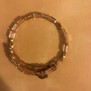 Alex and ani gold beaded bangle